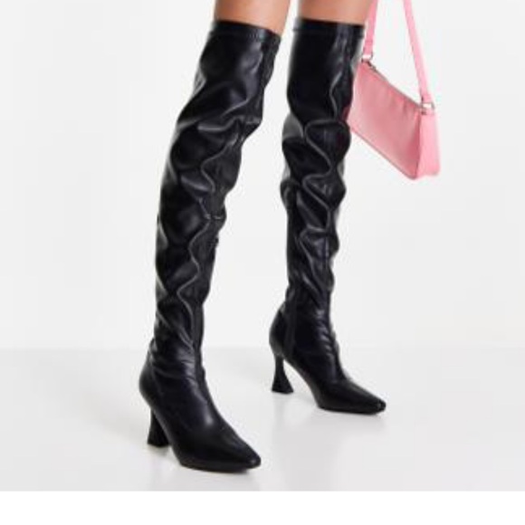 ASOS Black Over-the-Knee Boots - Picture 1 of 4